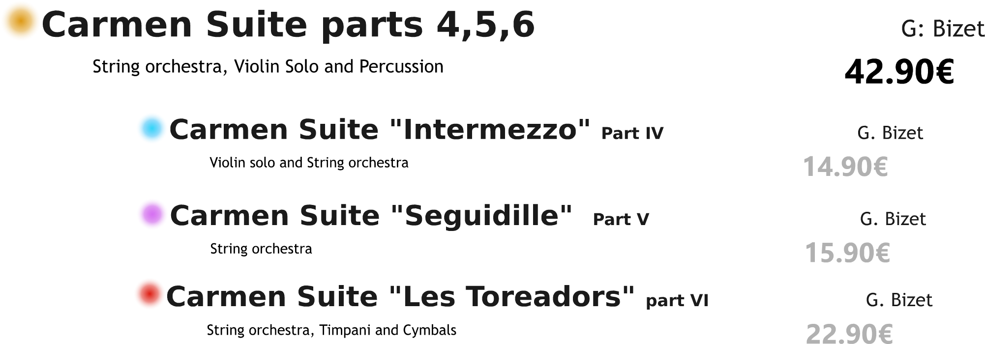 Carmen Suite parts 4,5,6 PACK